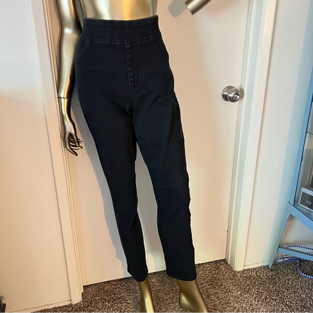 Old Navy black mid rise rockstar super skinny jogging size 14